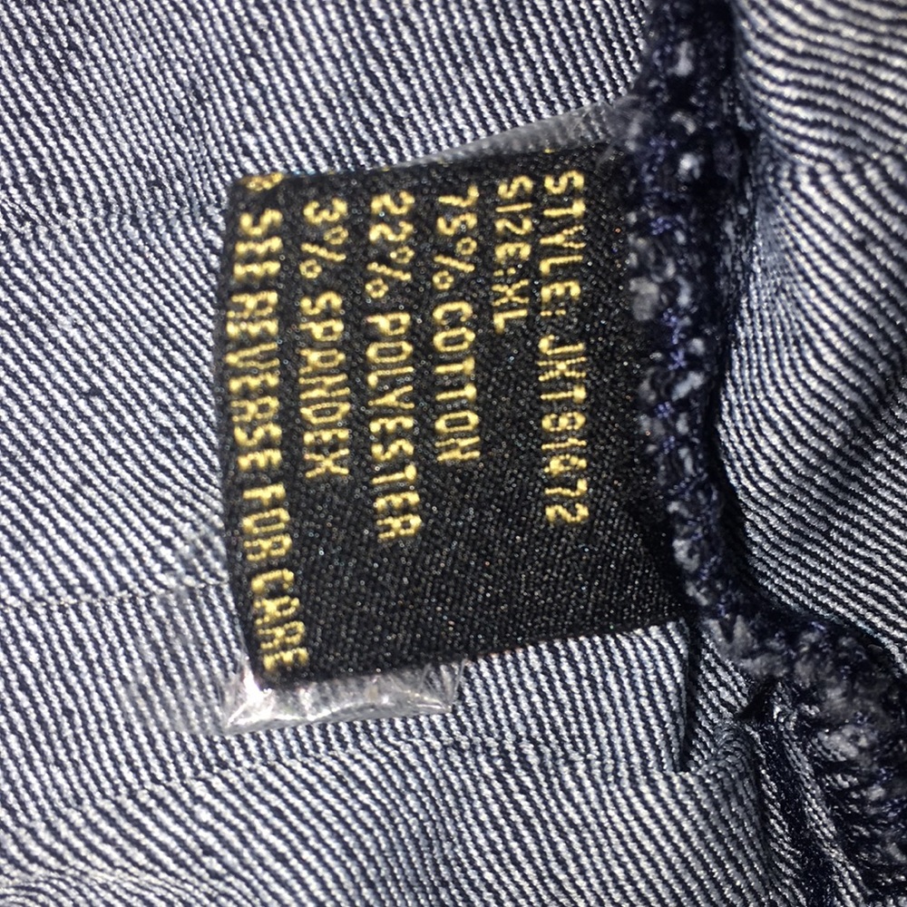 Elite Jeans Jean Jacket Junior size XL - Picture 7 of 8